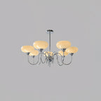 Modern Chandelier Glass Metal Adjustable Height Gold 11