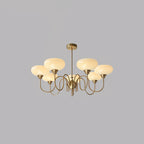 Modern Chandelier Glass Metal Adjustable Height Gold 16