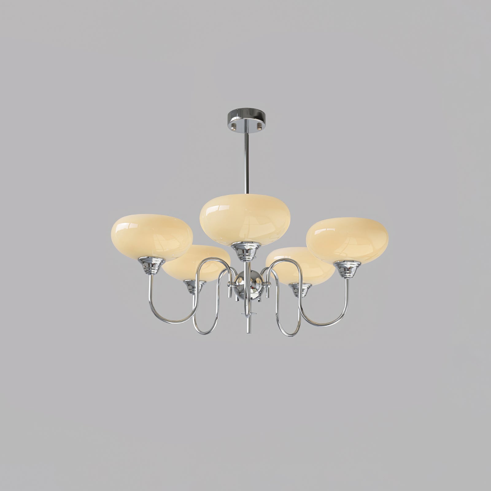 Modern Chandelier Glass Metal Adjustable Height Gold 17