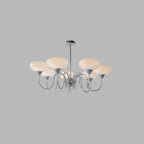 Modern Chandelier Glass Metal Adjustable Height Gold 19