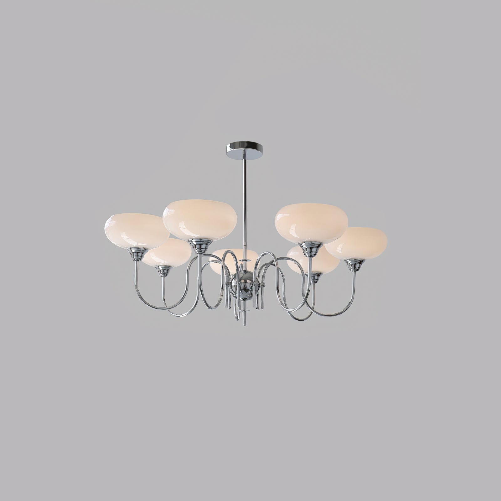 Modern Chandelier Glass Metal Adjustable Height Gold 19