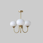 Modern Chandelier Glass Shades Gold Finish Adjustable Height 10