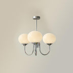 Modern Chandelier Glass Shades Gold Finish Adjustable Height 19