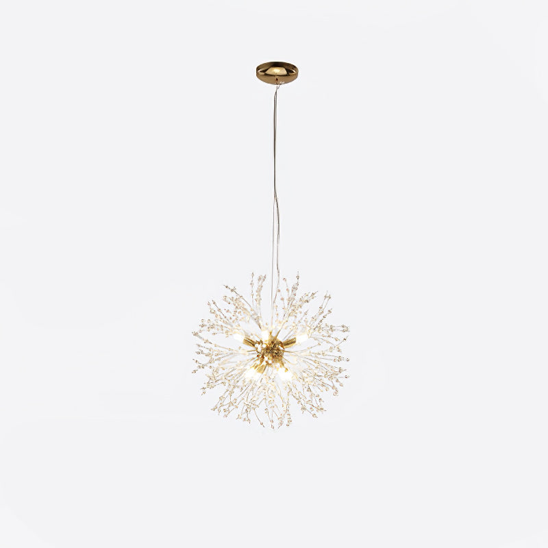 Modern Chandelier K9 Crystal Gold Adjustable Height 0