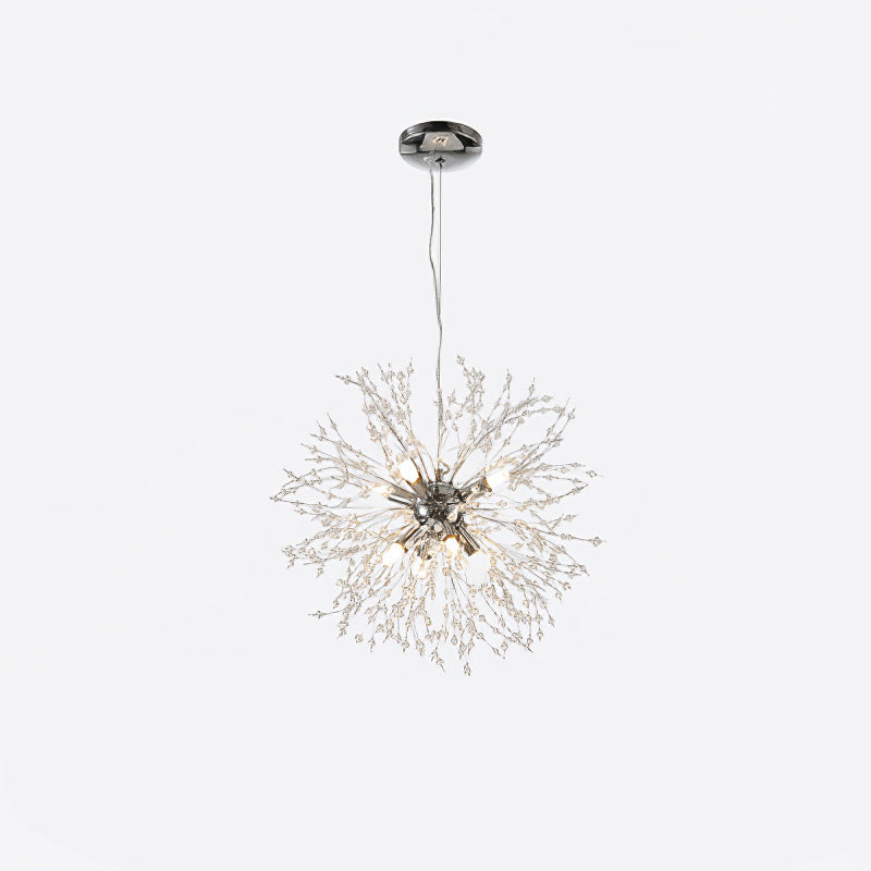 Modern Chandelier K9 Crystal Gold Adjustable Height 12