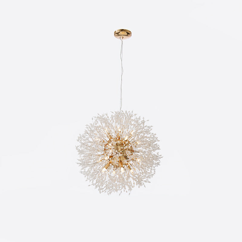 Modern Chandelier K9 Crystal Gold Adjustable Height 13