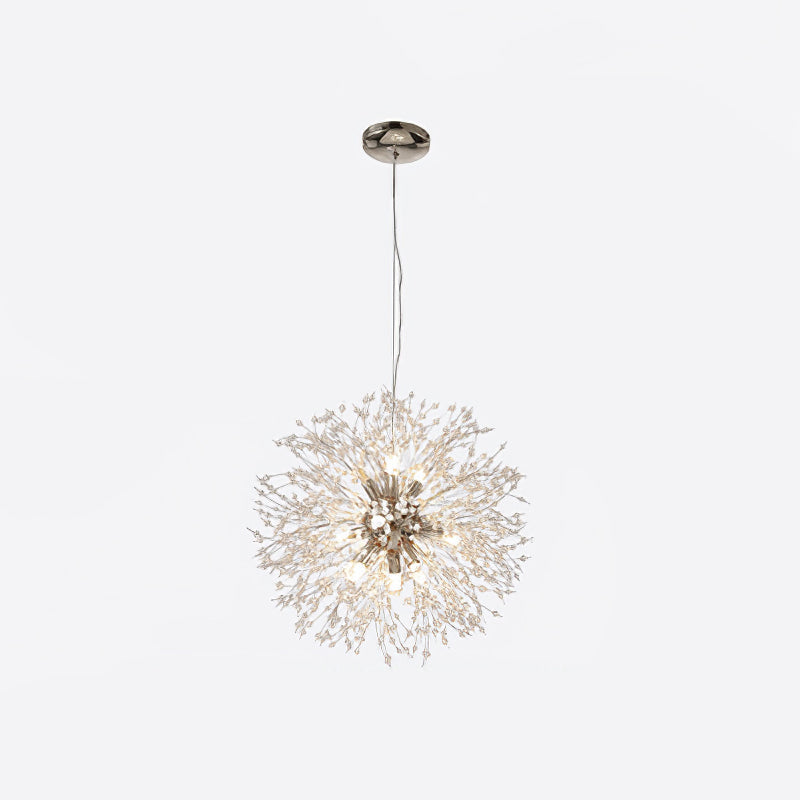 Modern Chandelier K9 Crystal Gold Adjustable Height 9