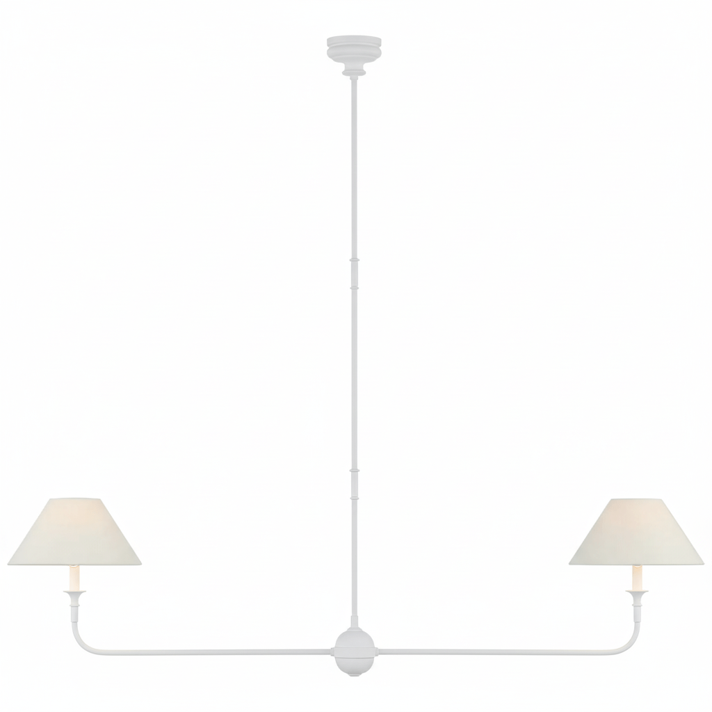 Modern Chandelier Light Metal Adjustable Height Black Finish 21