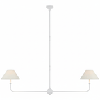 Modern Chandelier Light Metal Adjustable Height Black Finish 21