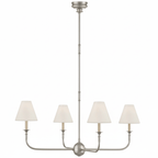 Modern Chandelier Light Metal Adjustable Height Black Finish 23