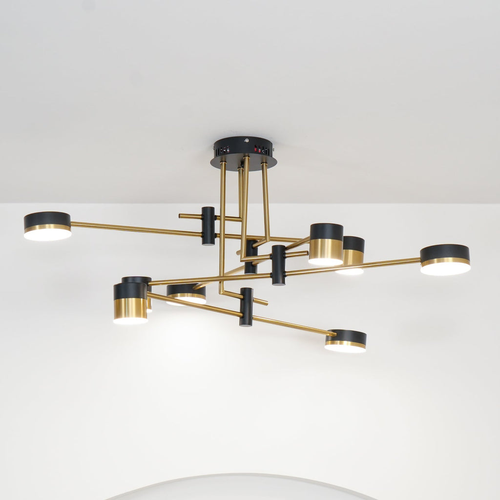 Modern Chandelier Metal Adjustable Height Integrated LED 3