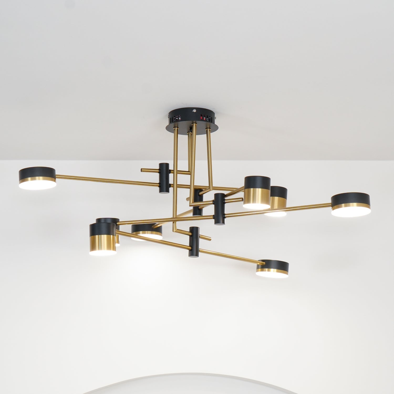 Modern Chandelier Metal Adjustable Height Integrated LED 3