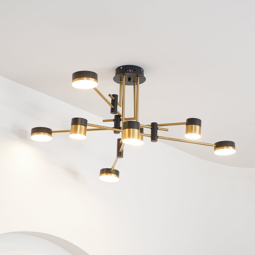 Modern Chandelier Metal Adjustable Height Integrated LED 5