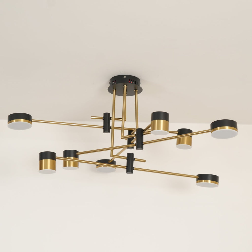 Modern Chandelier Metal Adjustable Height Integrated LED 6