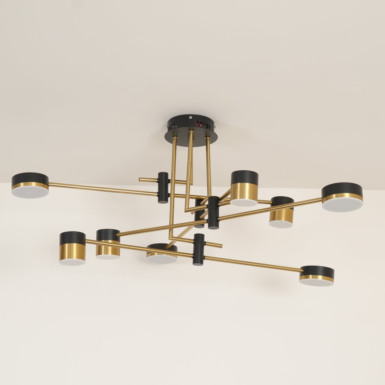 Modern Chandelier Metal Adjustable Height Integrated LED 6