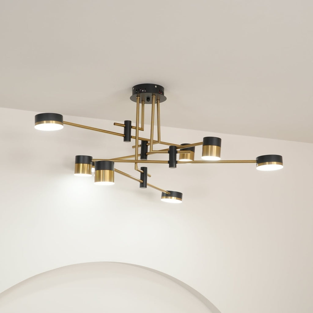 Modern Chandelier Metal Adjustable Height Integrated LED 7