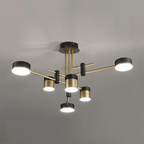 Modern Chandelier Metal Adjustable Height Integrated LED 8