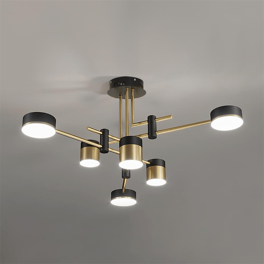Modern Chandelier Metal Adjustable Height Integrated LED 8