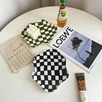 Modern Checkered Serving Tray Ceramic 3