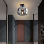 Modern Copper Flush Mount Ceiling Light Fixture for Hallway and Living Room 0
