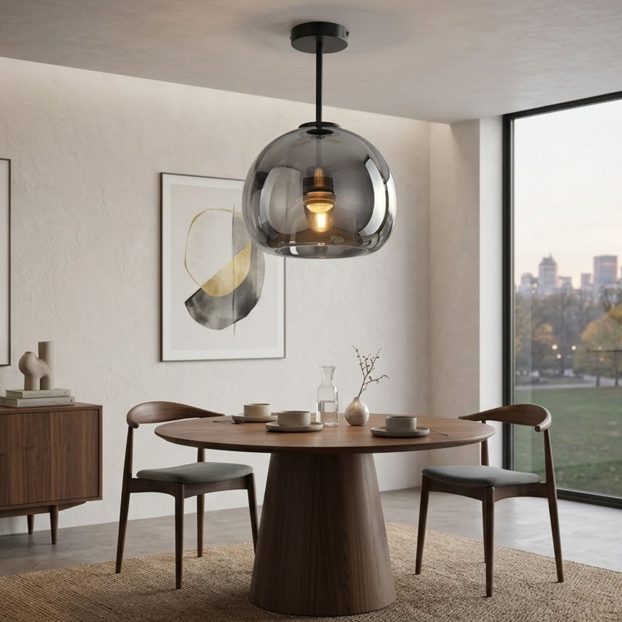 Modern Copper Flush Mount Ceiling Light Fixture for Hallway and Living Room 95