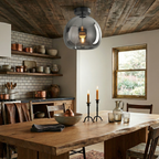 Modern Copper Flush Mount Ceiling Light Fixture for Hallway and Living Room 96