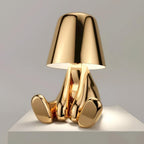 Modern Cordless Table Lamp with Frosted Glass Shade 0