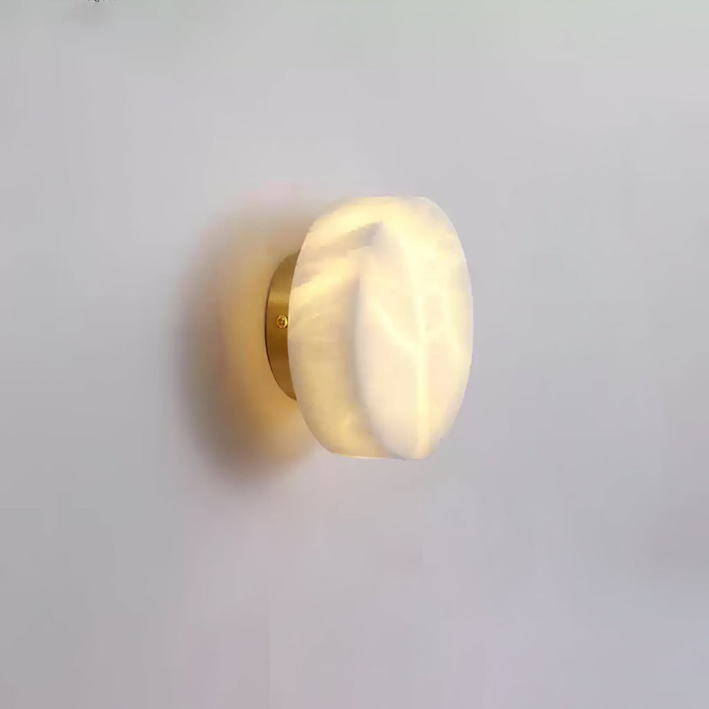Modern Cylindrical LED Wall Light in Alabaster Finish 0