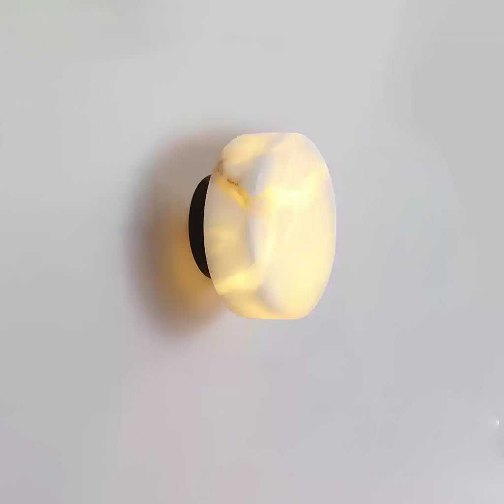 Modern Cylindrical LED Wall Light in Alabaster Finish 10