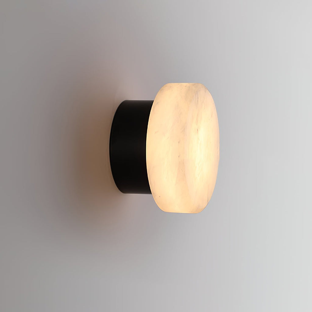 Modern Cylindrical LED Wall Light in Alabaster Finish 2
