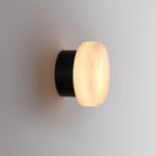 Modern Cylindrical LED Wall Light in Alabaster Finish 2