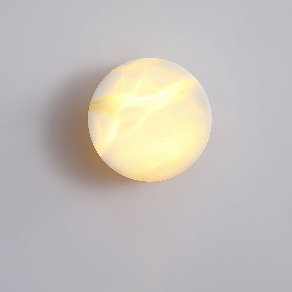 Modern Cylindrical LED Wall Light in Alabaster Finish 4