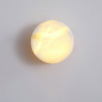 Modern Cylindrical LED Wall Light in Alabaster Finish 4