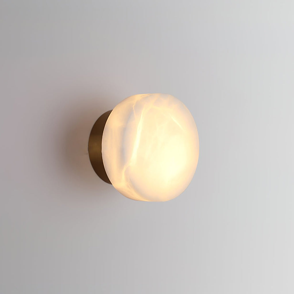Modern Cylindrical LED Wall Light in Alabaster Finish 6