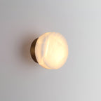 Modern Cylindrical LED Wall Light in Alabaster Finish 6