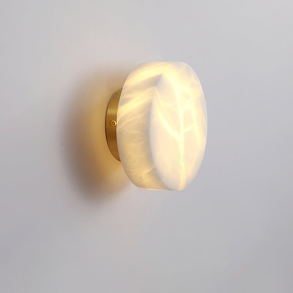 Modern Cylindrical LED Wall Light in Alabaster Finish 7