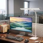 Modern Dimmable Desk Lamp with Gooseneck Frosted Glass White 88