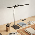Modern Dimmable Desk Lamp with Gooseneck Frosted Glass White 99