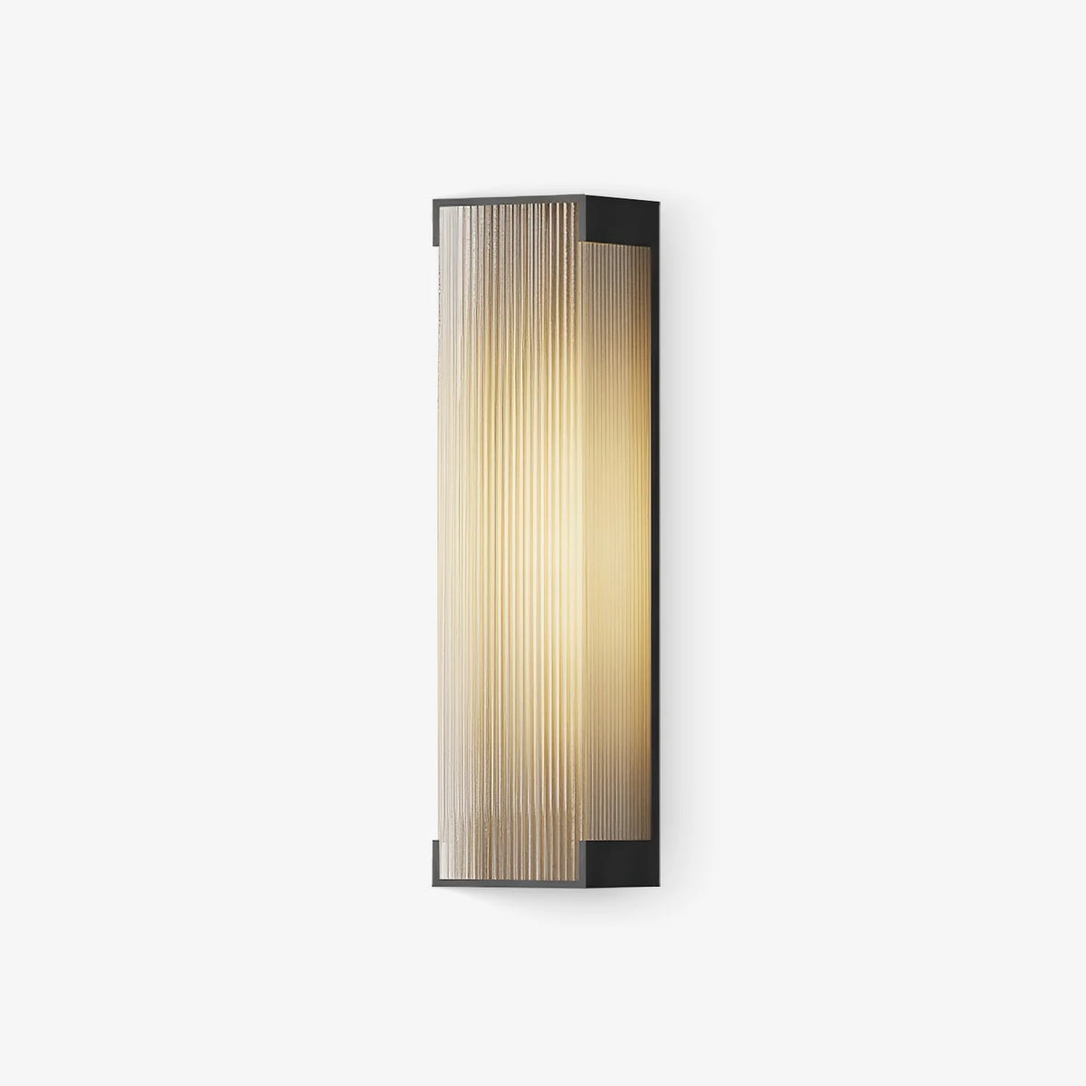 Black Stainless Steel Outdoor Wall Light Ribbed Panel IP65 Dimmable Modern Patio Garden Home Decor - Stack & Clear 4