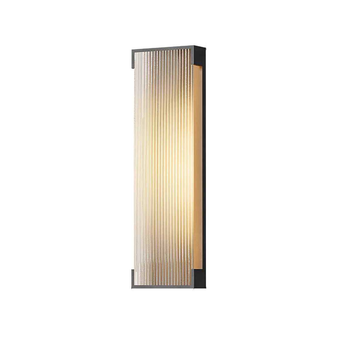 Black Stainless Steel Outdoor Wall Light Ribbed Panel IP65 Dimmable Modern Patio Garden Home Decor - Stack & Clear 13