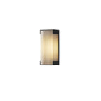 Black Stainless Steel Outdoor Wall Light Ribbed Panel IP65 Dimmable Modern Patio Garden Home Decor - Stack & Clear 12