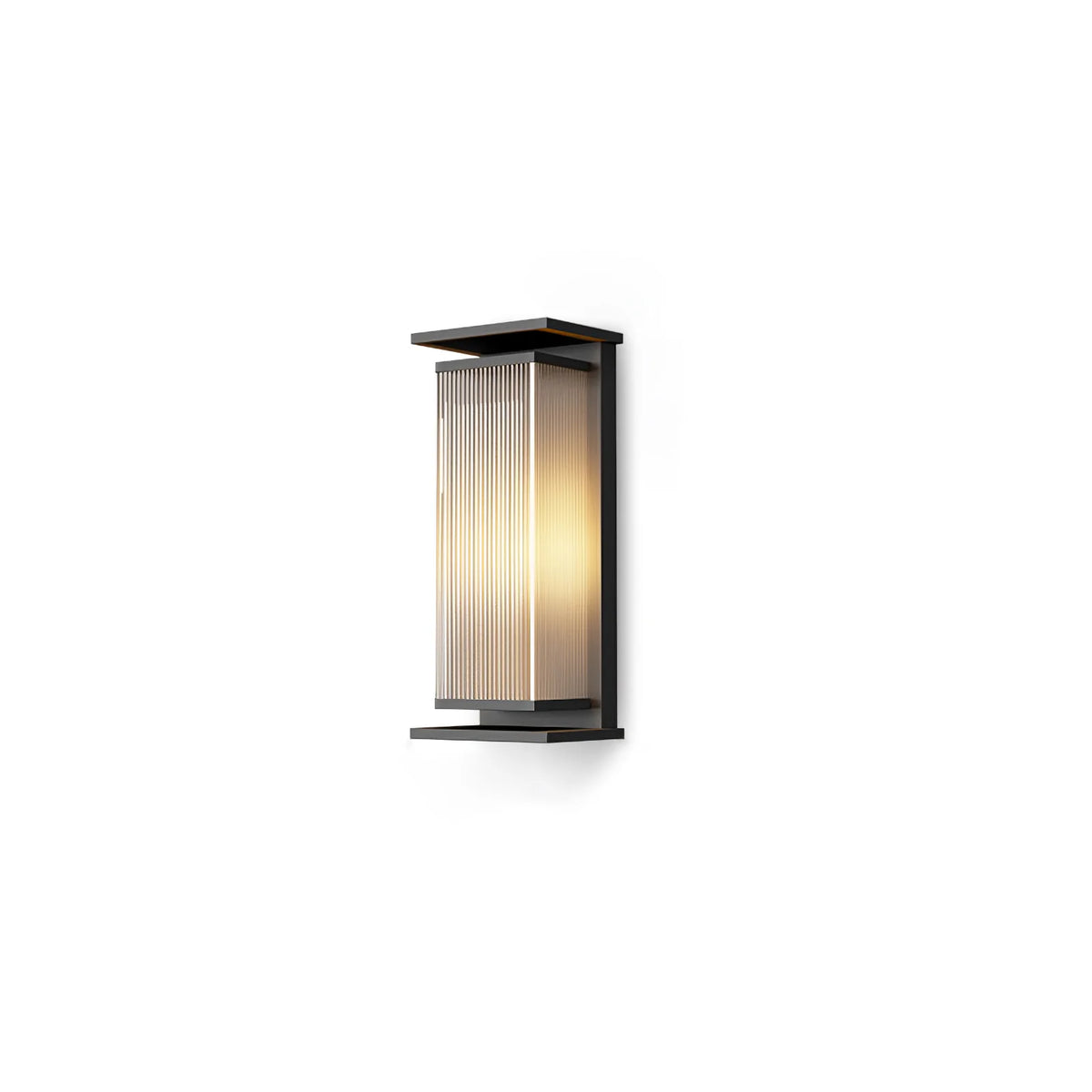 Black Stainless Steel Outdoor Wall Light Rectangular IP65 Dimmable Modern Patio Garden Home Decor - Stack & Clear 3