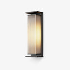 Black Stainless Steel Outdoor Wall Light Rectangular IP65 Dimmable Modern Patio Garden Home Decor - Stack & Clear 4