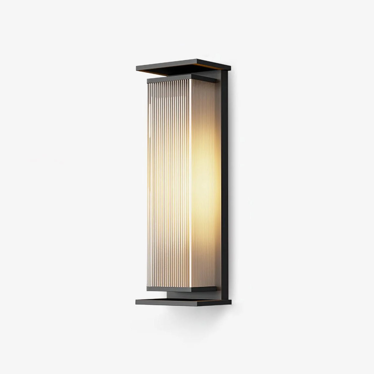 Black Stainless Steel Outdoor Wall Light Rectangular IP65 Dimmable Modern Patio Garden Home Decor - Stack & Clear 4