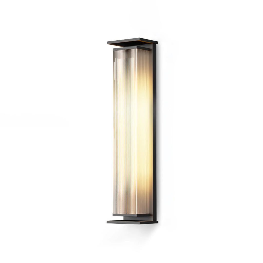 Black Stainless Steel Outdoor Wall Light Rectangular IP65 Dimmable Modern Patio Garden Home Decor - Stack & Clear 13