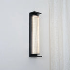 Black Stainless Steel Outdoor Wall Light Rectangular IP65 Dimmable Modern Patio Garden Home Decor - Stack & Clear 11