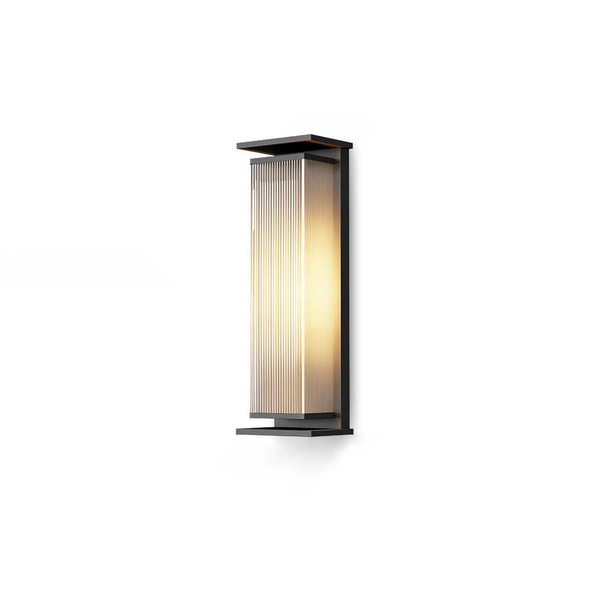 Black Stainless Steel Outdoor Wall Light Rectangular IP65 Dimmable Modern Patio Garden Home Decor - Stack & Clear 12
