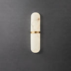 Modern Dimmable Wall Sconce Alabaster Brass Finish 0