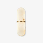 Modern Dimmable Wall Sconce Alabaster Brass Finish 1