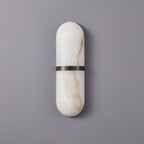 Modern Dimmable Wall Sconce Alabaster Brass Finish 10